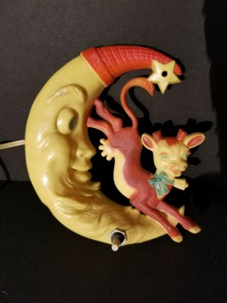 Vintage Childs Nightlight Cow Jumped Over The Moon