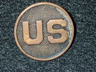 Wwi Usa Army Enlisted Branch Collar Disk Device Insignia U.  S.  Screw - Back & Avg.