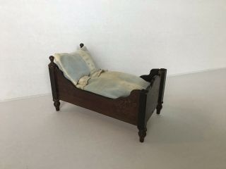 Dollhouse Biedermeir Youth Bed 19th Century