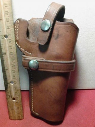 Smith And Wesson 4 " Vintage Revolver Leather Holster 21/43 Right Hand