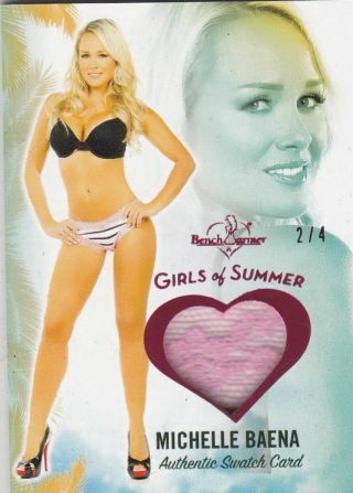 2019 Benchwarmer 40th National Michelle Baena Authentic Swatch Card /4