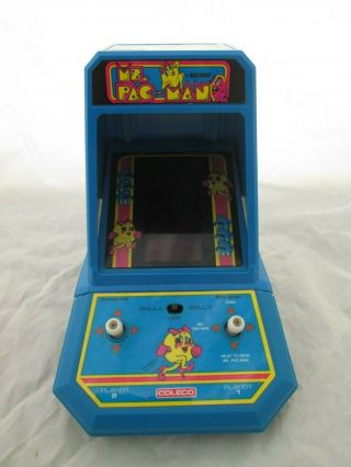 Coleco Ms Pac Man Vintage Electronic Arcade Tabletop Handheld Video Game ✨nice✨