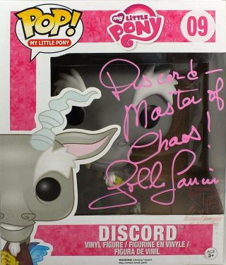 Discord 6 " Funko Pop My Little Pony Figure Signed By John De Lancie Le/10