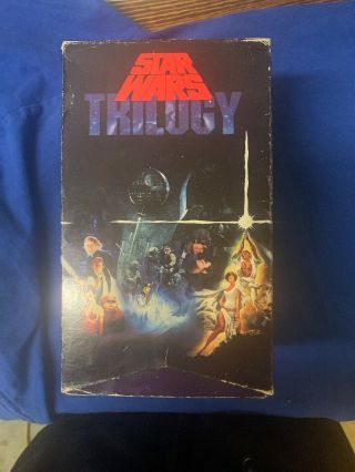 Theatrical Star Wars Trilogy Unaltered 1992 Cbs Fox Vhs Box Set Vintage