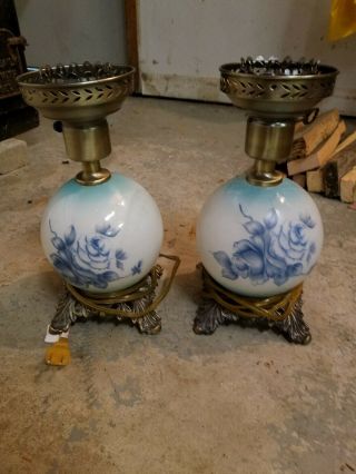 (pair) Victorian/vintage/antique Gwtw Style Lamps.  3 Way.  Both.