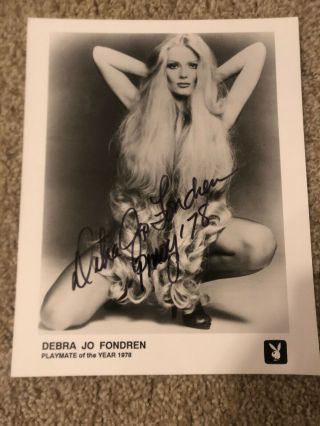 Debra Jo Fondren 1978 Playboy Playmate Of The Year Sexy Signed Photo
