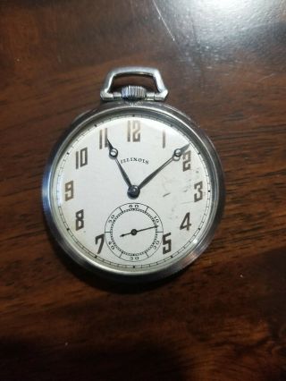 Antique Illinois Pocket Watch - Grade 401 12s 11j - Running