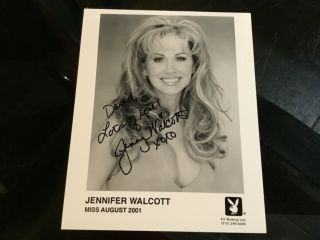 Jennifer Walcott Playboy Playmate Autographed 8x10 Playboy Publicity Photo