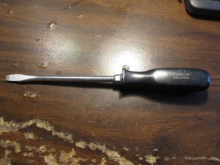 Vintage Snap On Tool Black Plastic Handle Screwdriver Flat Head Slotted Ssd6