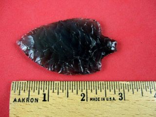 Fine Authentic 2 7/8 inch Oregon Obsidian Split Stem Windust Point Arrowheads 2