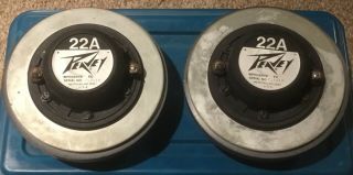 Pair Peavey 22a Vintage Screw On Threaded Horn Drivers In Exc.