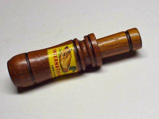 Vintage Faulks Wooden Duck Call Wa - 33 International Champ