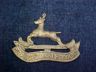 Rare Pre Ww1 Variation Cap Badge " Rcd " Royal Canadian Dragoons " Large Size "