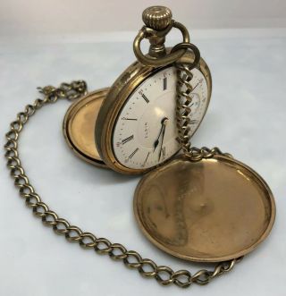 1910 Elgin National Pocket Watch 17 Jewels 14913663 No Glass Parts