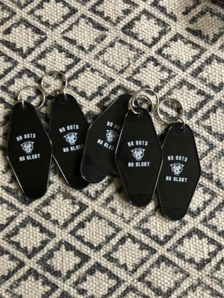 Hotel Motel Key Tag ‘no Guts No Glory’ Key Chain