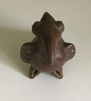 Mexican Pottery Bird Whistle Pre Columbian Type Teotihuacan Mayan Aztec 2