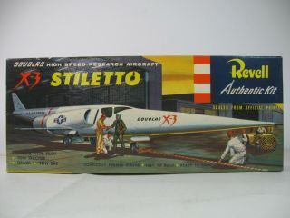 1955 Vintage Revell " S " Kit 1/65 Douglas X - 3 Stiletto H - 259:89 (first Issue)