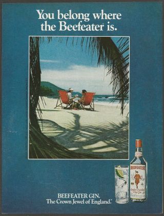 Beefeater Gin The Crown Jewel Of England 1981 Vintage Print Ad