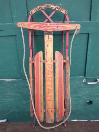 Vintage Wooden Snow Sledge 44x22 Flexible Flyer Sled Great For Decoration