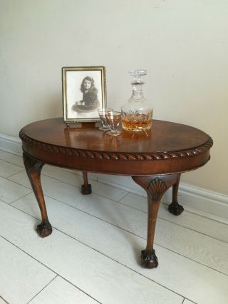 Antique Chippendale Style Coffee Table Ball and Claw Feet 2