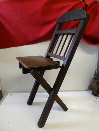 Antique Small Folding Chapel Chair / Spinners Chair