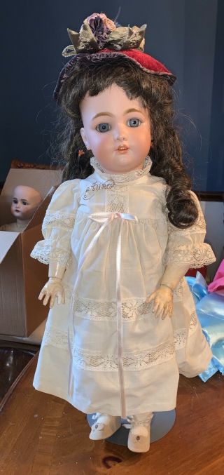 Antique German Bisque Doll Cm Bergmann Simon & Halbig 9 1/2 21.  5”