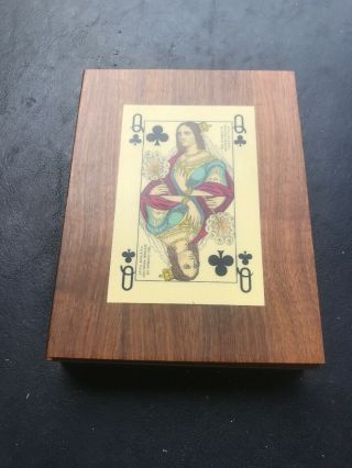 Vintage Dal - Negro - Playing - Cards - Treviso - Italy - Double - Deck Carte / Wood Box