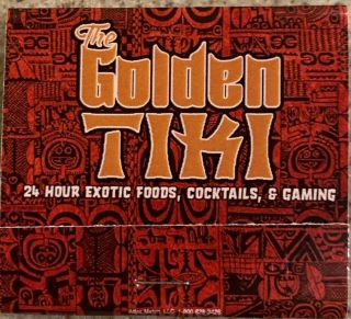 The Golden Tiki Las Vegas Matches Matchbook