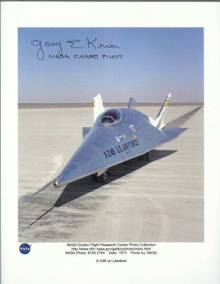 Edwards Afb Autograph,  Hand Signed,  Nasa Test Pilot - X - 24 B Chase Pilot Gary Krier