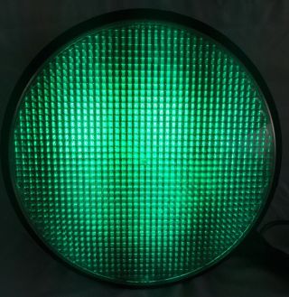 Retired D.  O.  T.  Lighted Highway / Traffic / Street Green Light Lamp Bulb Sign B