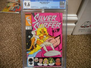 Silver Surfer 1 Cgc 9.  6 Marvel 1987 Origin Nm White Pgs Fantastic Four Nova