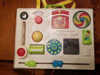 Vintage 1973 Fisher Price Activity Center Busy Box 10 Activities Euc