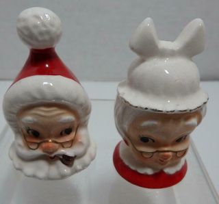 Vintage Santa & Mrs Clause Salt Pepper Shakers Japan