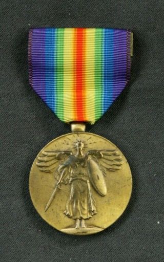 Wwi Ww1 U.  S.  Great War For Civilization Victory Medal Pinback