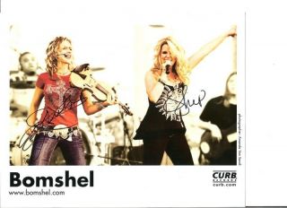 Guaranteed 8x10 Autographed By Both Members Of The Country Duo Bomshel