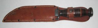 Vintage Aerial Cutlery Fixed Blade Hunting Knife W/orig.  Sheath Usa