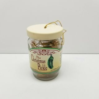 1997 Roman Inc The Christmas Pickle Ornament In A Jar Old World Germany