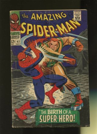 Spider - Man 42 Gd 2.  0 1 Book 1966,  1st Full Mary Jane Watson Appearance