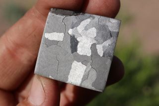 Morasko Meteorite Etched Part Slice 40 Grams
