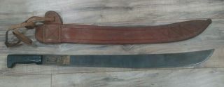 Vintage Collins & Co Legitimus Machete Sword 26.  25 " Blade 31.  5 " Long Usa Sheathe