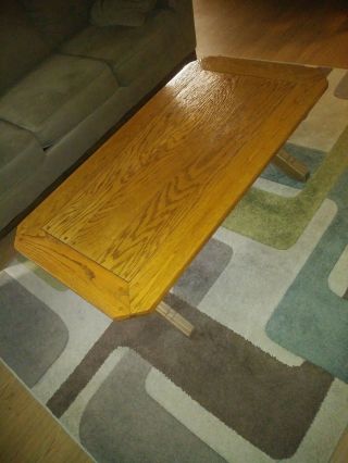 Coffee Table Ranch Oak Furniture Vintage Antique Louisiana Pick Up