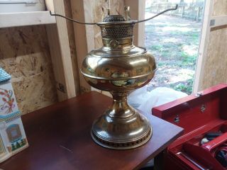 Antique B&H Kerosene Oil Lamp Bradley & Hubbard 1904 Flame Spreader 2