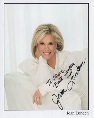 Joan Lunden Hand Signed 8x10 Color Photo Pose To Steve