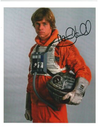 Signed Mark Hamill Star Wars Luke Skywalker Xwing Fighter Pilot 8x10 Photo W/coa