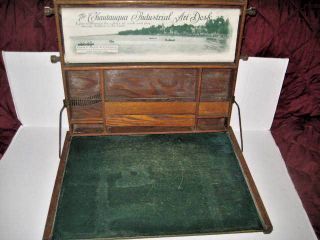 Rare 1900 The " Chautauqua Industrial Art Desk " By Power And Higley & Co