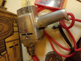 Vintage General Electric 900 RPM 3/8 Inch Power Drill,  Sander,  Saw Made In USA 2