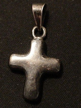 Vintage 925 Sterling Silver Taxco Cross Pendent 6g