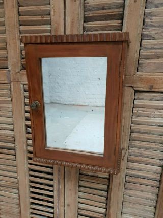 French Antique Medicine Apothecary Cabinet With Cut Glass Mirror E/0010