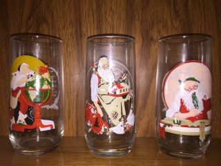 The Coca - Cola Company Norman Rockwell 1922 Curtis Pub 6 " Tall Christmas Glass 