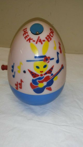 Vtg Mattel Creations Peek - A - Boo Easter Egg Wind Up